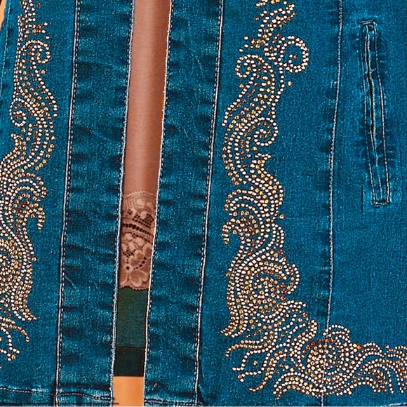 Tastefully Embellished Jean Jacket - Picture 3 of 6